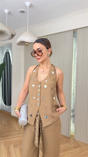 Bej Lafira Tws Model Aksesuar Detaylı Takım