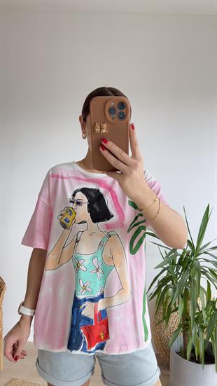 Dora Kız Baskılı Renkli Tshirt