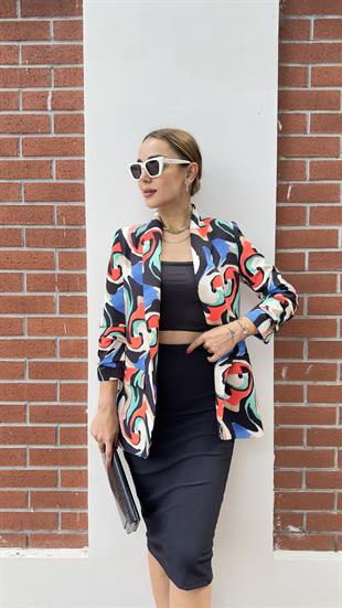 Lissa Çok Renkli Blazer Ceket
