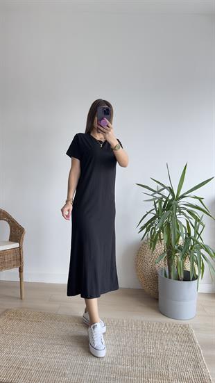 Frido Bisiklet Yaka Basic Elbise