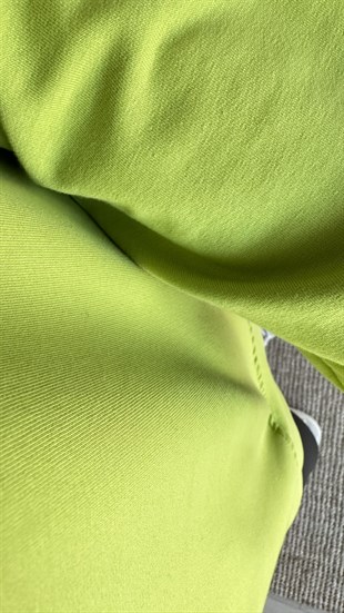 İki İplik Asimetrik Yeşil Basic Sweat