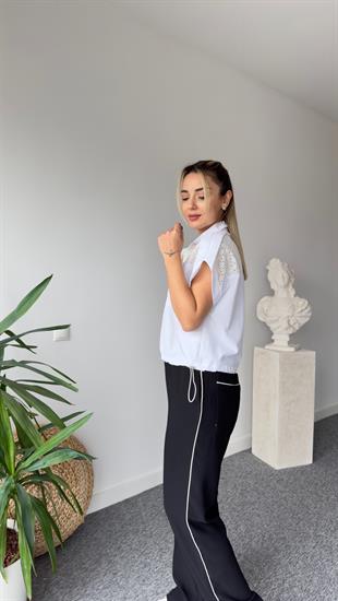 Nuse Fisto Detaylı Beyaz Gömlek