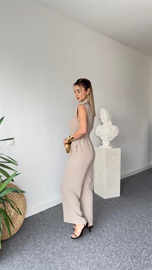 Pein Orj Marka Kuşaklı Bej Tulum