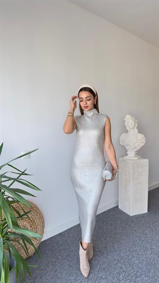 Kolsuz Varaklı Zra Model Triko Elbise