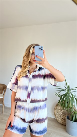 Batik Desen Tasarım Şortlu Takım
