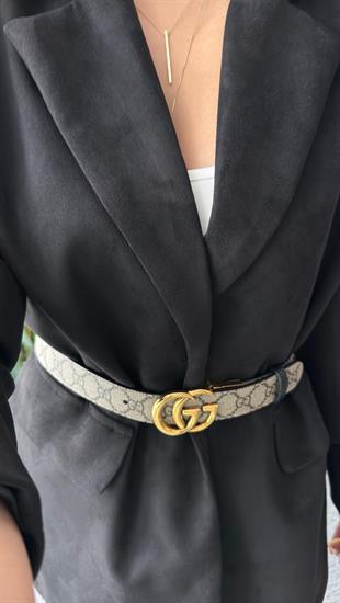 Quir Siyah Süet Blazer Ceket