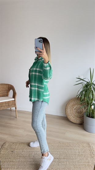 Yeşil Oduncu Ekose Ceket