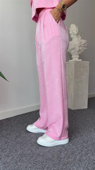 Pembe Gjen Fermuarlı İkili Takım