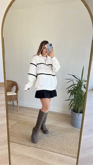 Yazı Detaylı Unisex Sweatshirt
