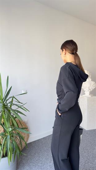Kruvaze Model Kapüşonlu Modal Eşofman Takımı