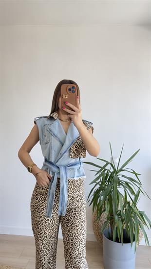 Marka Model Leopar Detay Kot Yelek