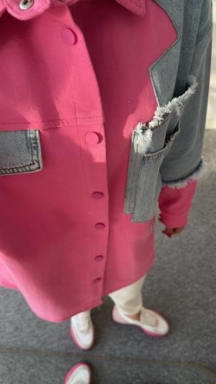 Porte Kot Garnili Salaş Pembe Ceket