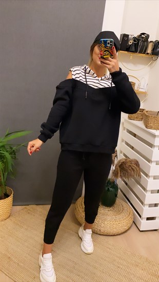 Omuz Dekolteli Sweatshirt