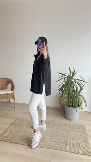 Yarım Fermuar Modal Sweat