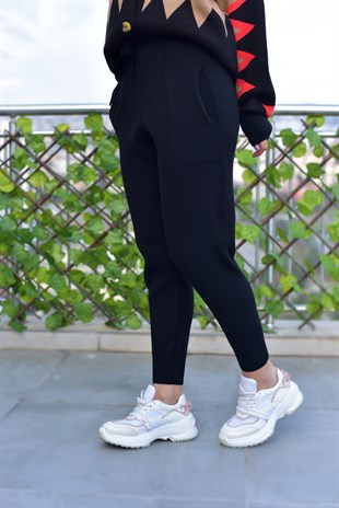 Zikzaklı Triko Takım