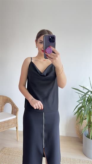 Clara Askılı Siyah Atlet