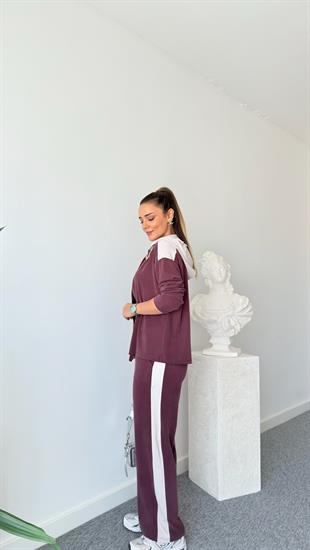 Bordo Labu Paraşüt Detaylı Modal Takım