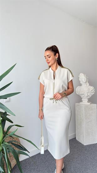 Bej Ludo Garnili Etekli Modal Takım