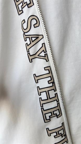 Yazı Ve Fermuar Detaylı Tasarım Tshirt