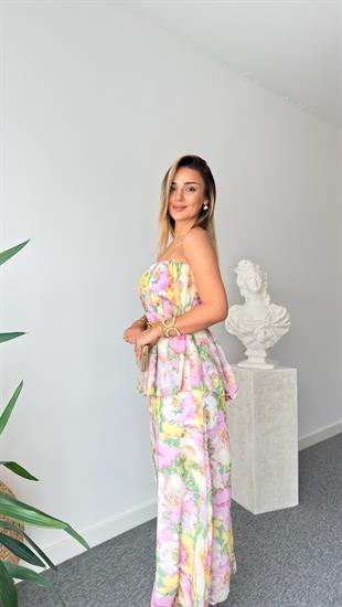 Liysa Zra Model Askılı Çiçek Desen Elbise 