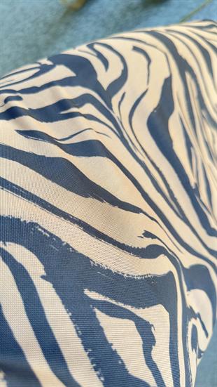Lıme Zebra Desen Parçalı Uzun Elbise