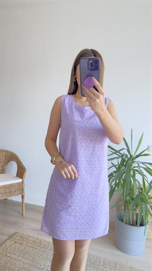 Violet Lila Orj Marka Fisto Elbise  