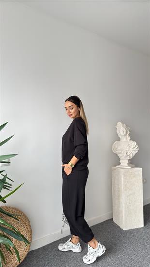 Batte Bisiklet Yaka Antrasit Modal Takım