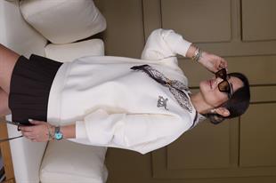 Maries Kaplan İşlemeli Fular Detaylı Sweatshirt