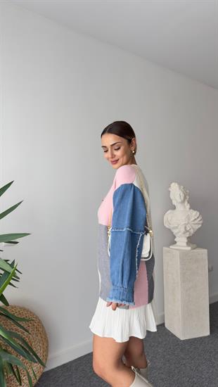 Ameli Kollar Kotlu Renk Geçişli Kazak