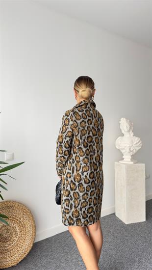 Entalo Astarlı Leopar Kaban