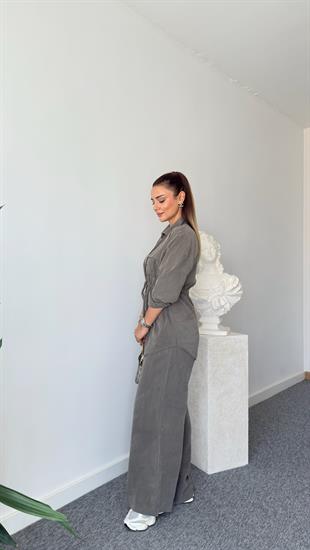 Haki Orena Bel Büzgülü Tensel Takım 