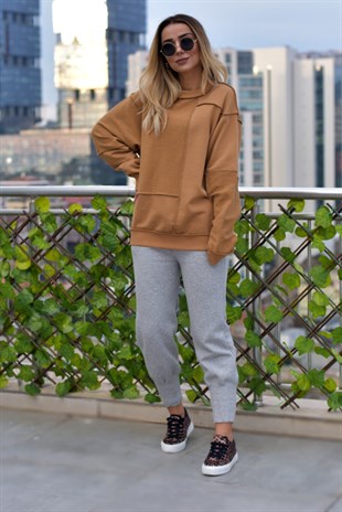 Çift Taraflı Parçalı Sweatshirt