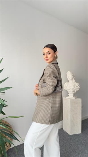 Lernin Orj Model Ekose Blazer Ceket