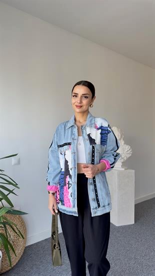 Livre Renkli Baskı Detay Tasarım Ceket