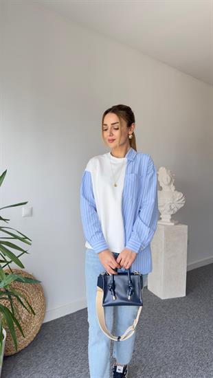 Zra Model Garnili Poplin Gömlek 