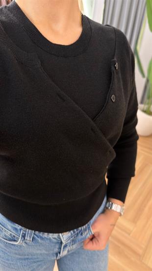 Siyah Çift Katlı Zra Model Triko