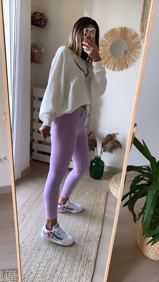  Lila Pantolon