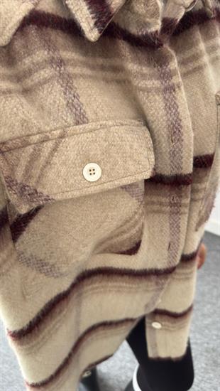 Leans Ekoseli Oversize Unisex Ceket
