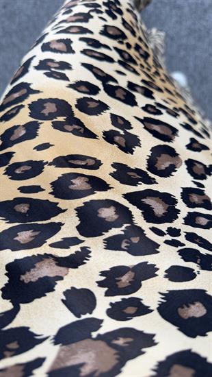 Ricar Sarı Leopar Desenli Etek Sweat Takım