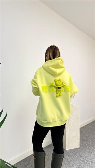Sarı Sırtı Mickey Aksesuarlı Kapüşonlu Sweatshirt
