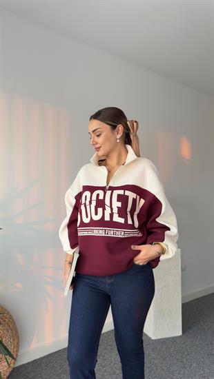 Socıety Yazılı Renk Geçişli Sweat