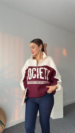 Socıety Yazılı Renk Geçişli Sweat