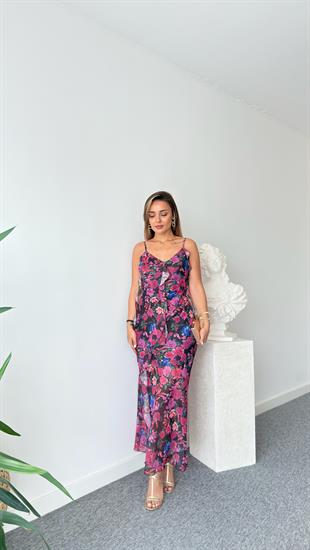 İpkyl Model  Fırfırlı İp Askılı Elbise 