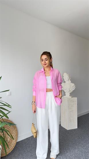 Tiril Basic Pembe Gömlek