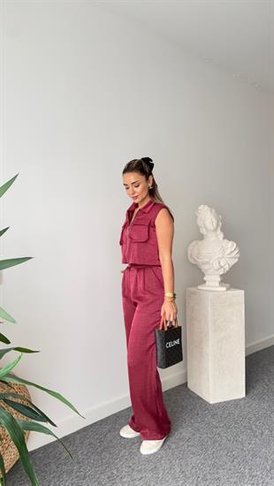 Gjen Fermuarlı Bordo İkili Takım 