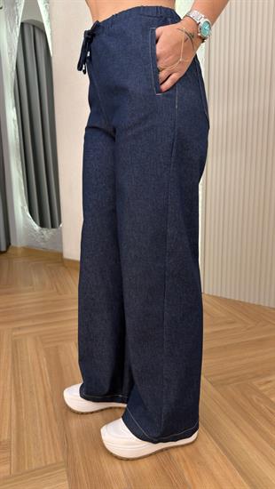 Lacivert Comfort  Bel Lastikli Pantolon
