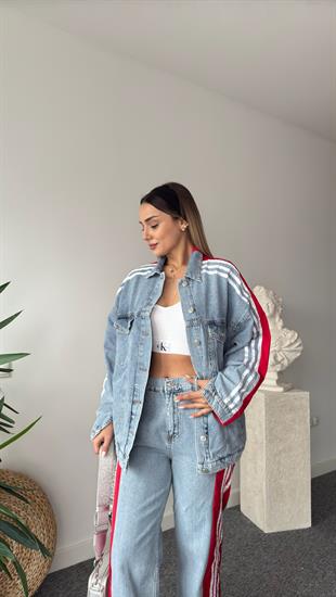 Tonio Kırmızı Şeritli Jean Takım