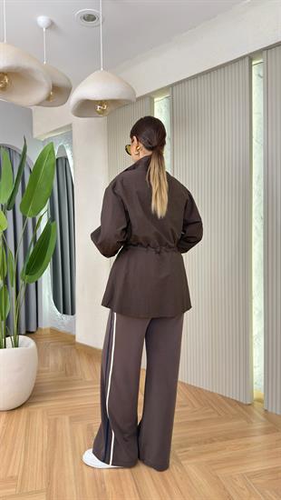 Kahve Raje Paraşüt Detaylı Tasarım Takım