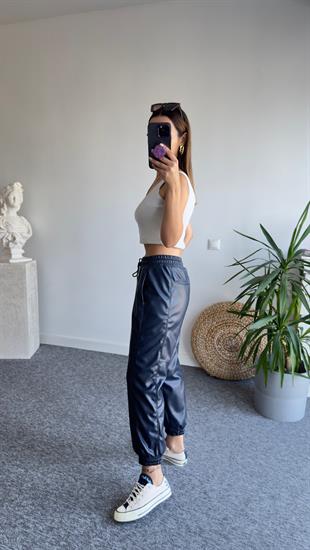 Bel Lastikli Tw Model Laci Deri Pantolon