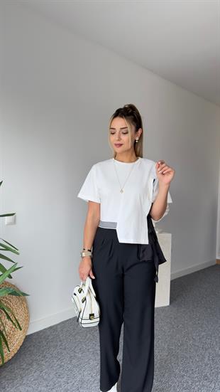 Orj Model Bağlamalı Tshirt